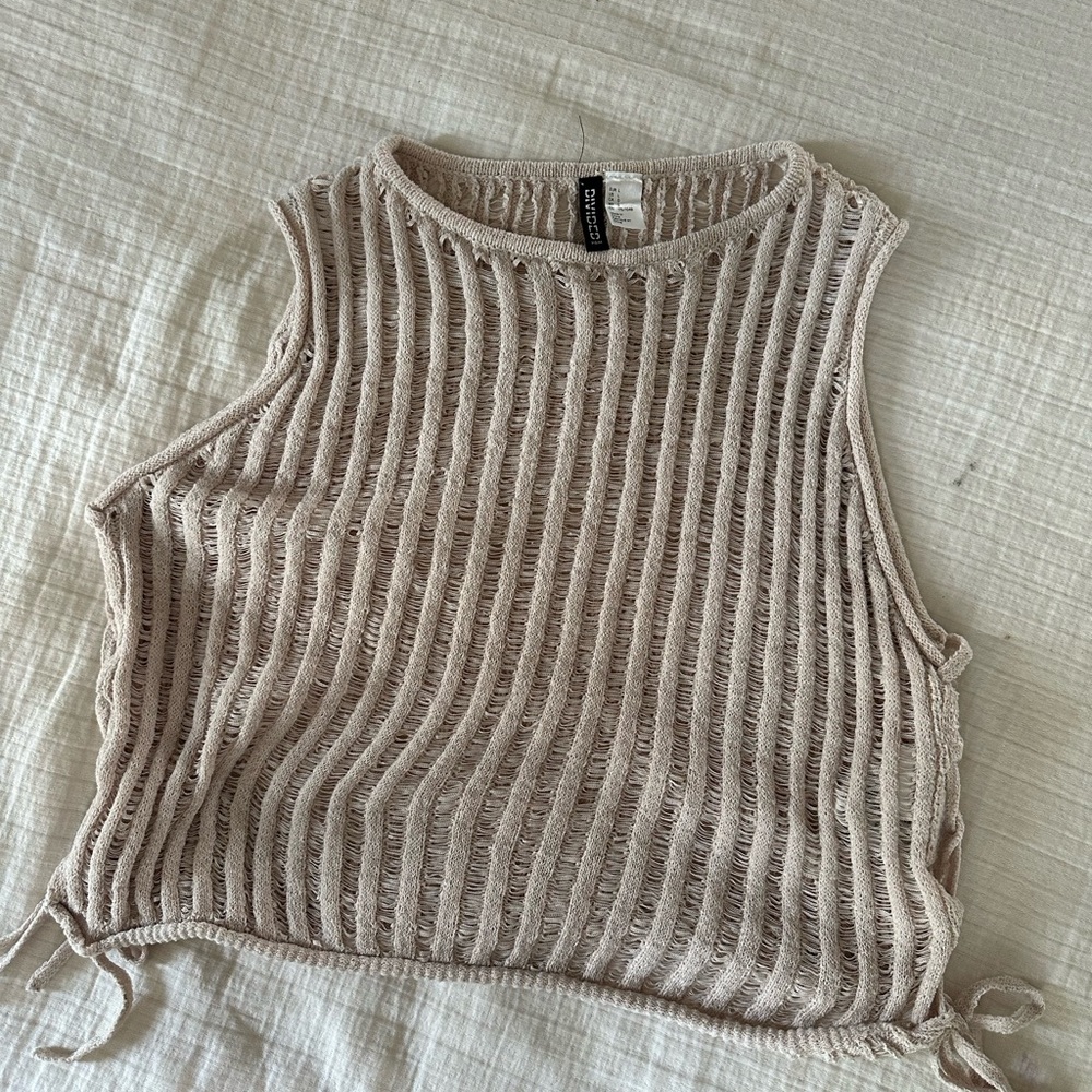 H&M Cream Knit Tank Top